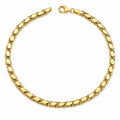 18k gold Damascus bracelet, 18.5cm
