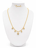 18k gold hearts dangling necklace ajustable 45-50cm, 5.98g