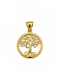 18k gold tree pendant, 14mm, 0.81g