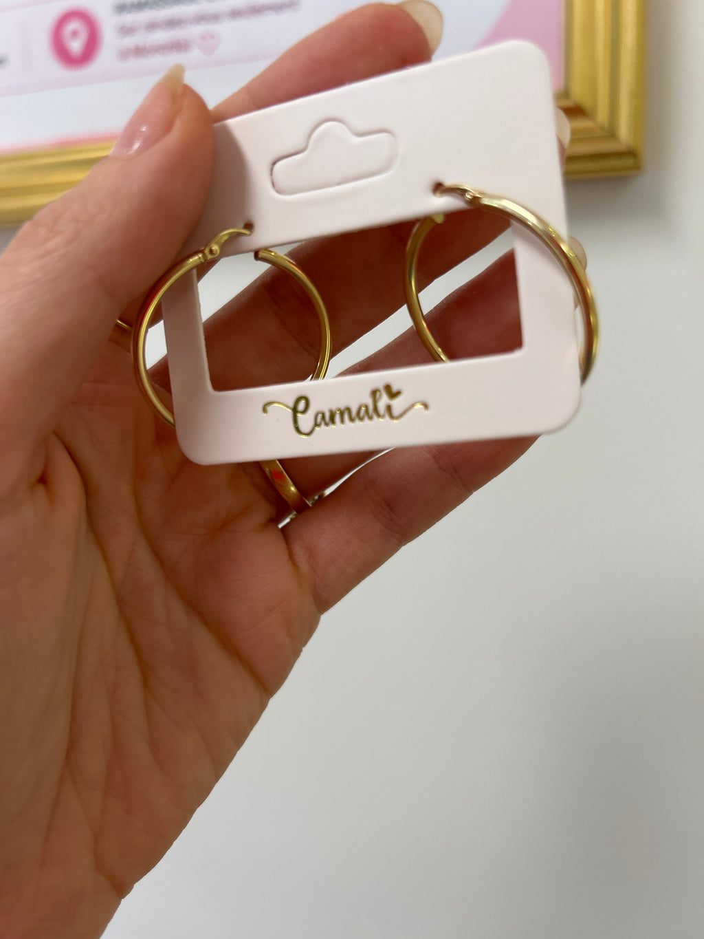 Grandes créoles de 30 mm en or 18 carats, 1,69 g