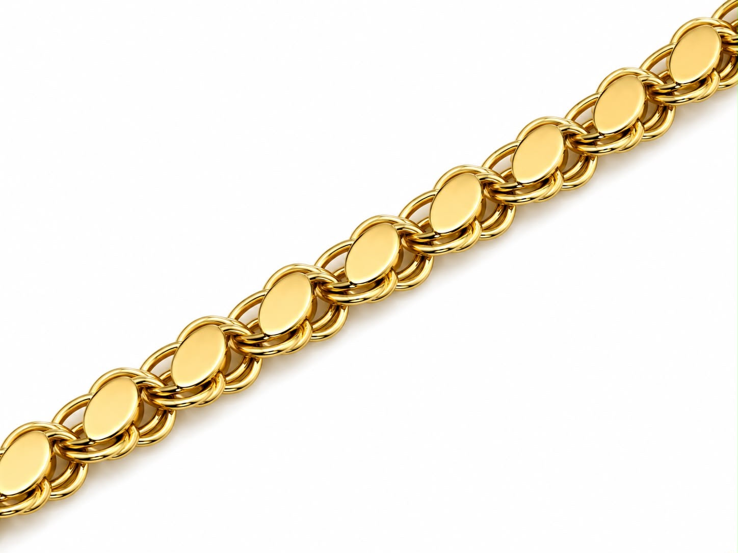 18k gold Damascus chain, 45cm, 6.30g