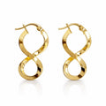 18k gold infinite hoops, 23mm, 1.56g