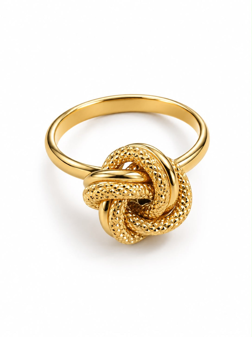 18k gold knot ring, big size 12mm, size 6, 1.93g