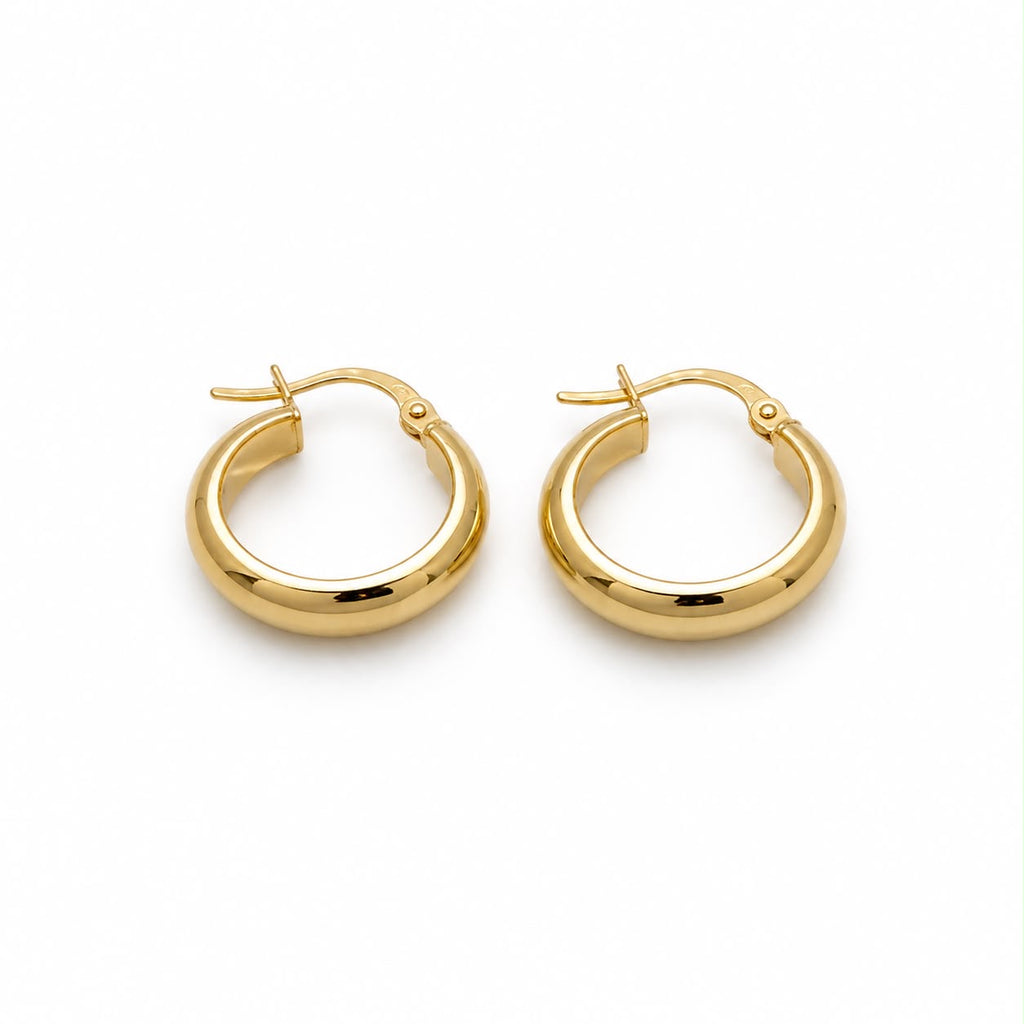 18k gold small hoops, 1.67g