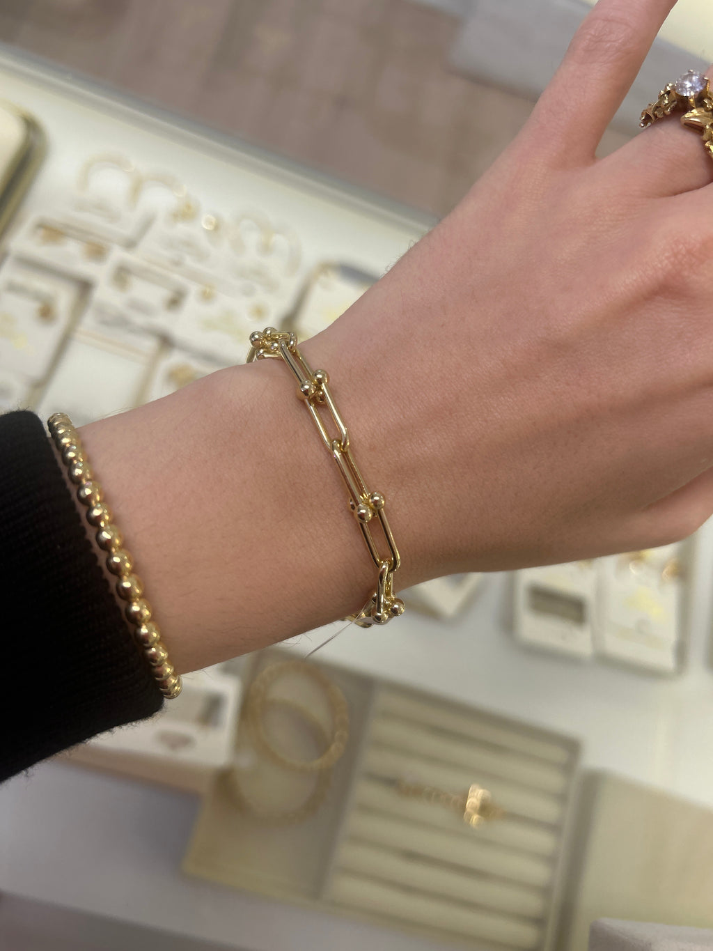 Bracelet en or 18k inspiré du modèle hard/wear, 18 cm, 5,89 g