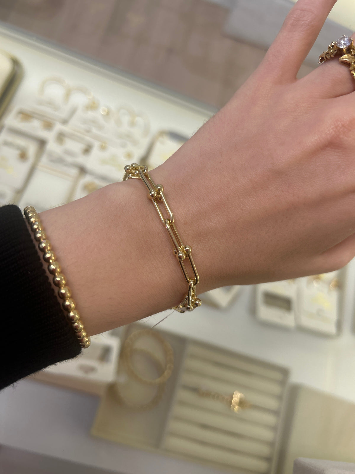 Bracelet en or 18k inspiré du modèle hard/wear, 18 cm, 5,89 g