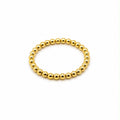 18k gold beaded ring, size 6, 1.16g
