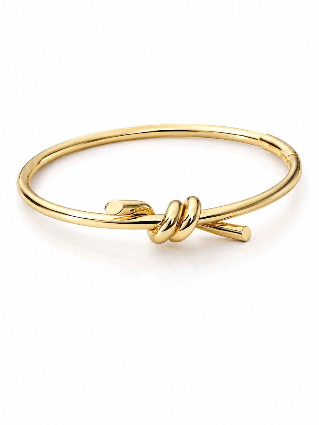 Bracelet rigide d’or 18k style noeud, 6.71g taille 18