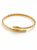 18k gold thin snake bangle, size 18 (medium). 5.62g