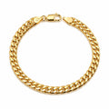 18k solid gold Miami bracelet, 18.5cm, 5.46g