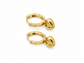 Boucles d'oreilles pendantes en or 18 carats, type Huggies (12mm), 2,06g