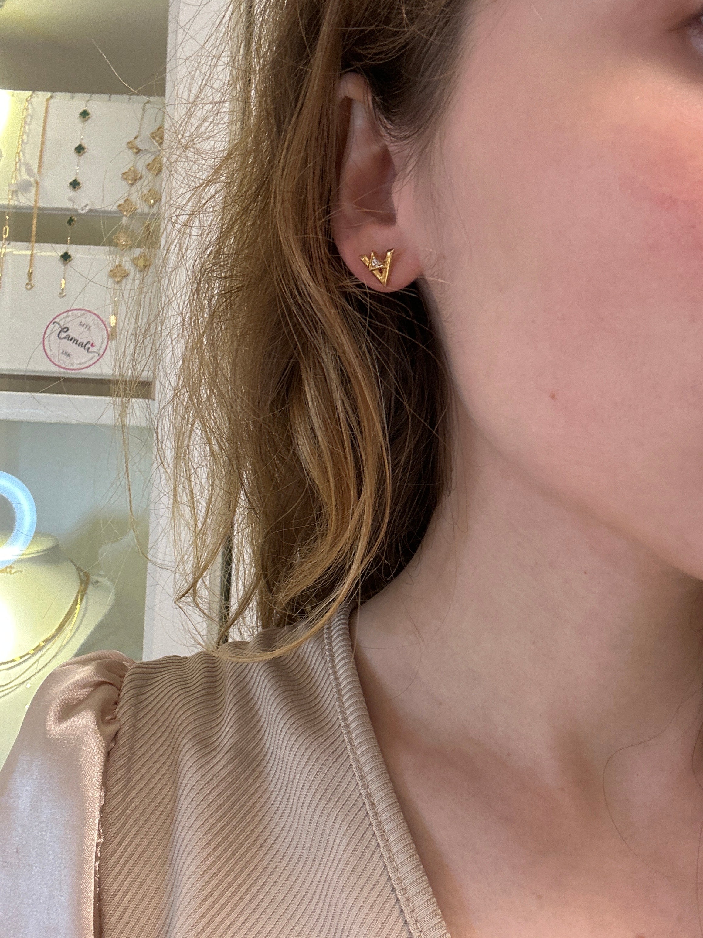 Boucles d'oreilles en or 18 carats, 1,49 g