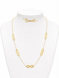 18k gold infinite necklace , 43 cm, 2.16g
