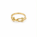 18k gold hard/ware style ring size 6, 1.85g