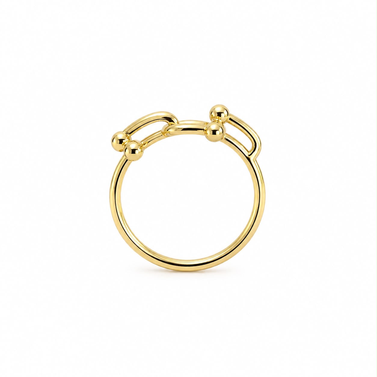 18k gold hard/ware style ring size 6, 1.85g