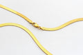18k gold thick flat chain, 40cm, 4mm large, 5.60g*with a small defect