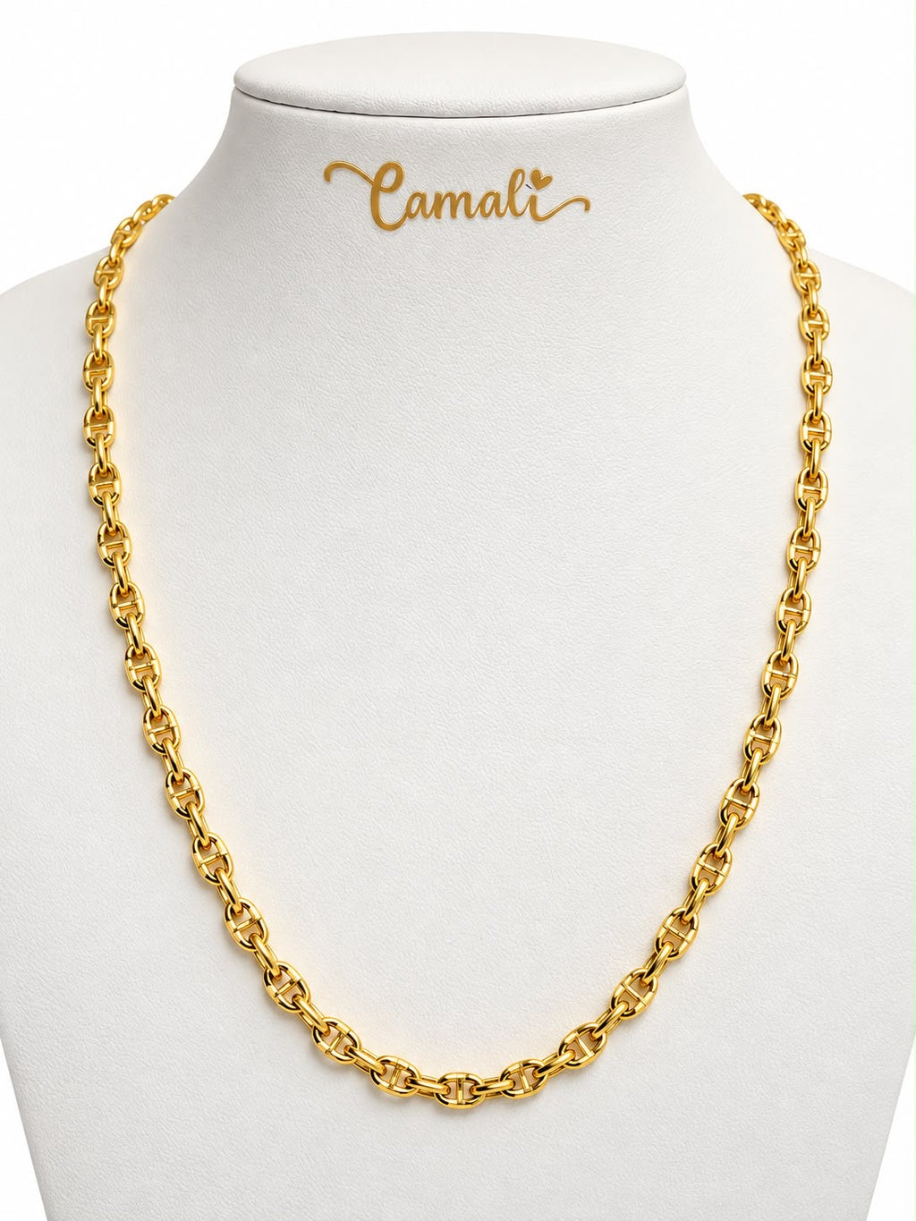 18k gold coffee beans chain, 45cm, 4.80g