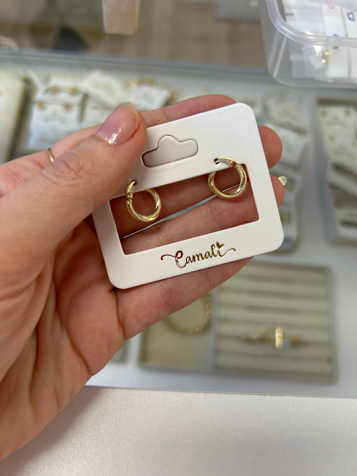 Créoles torsadées en or 18 carats, petites 10 mm, 0,79 g