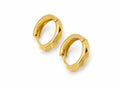 18k gold earrings, Huggies type, 11mm, 1.58g