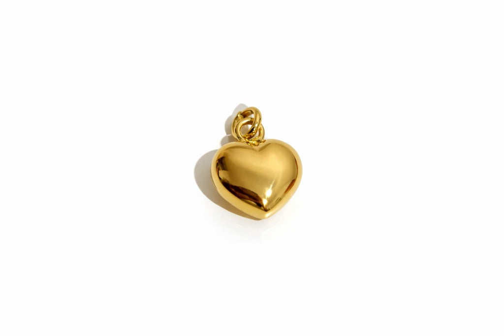 Pendentif cœur bombé d’or 18k, 1.26g image 0