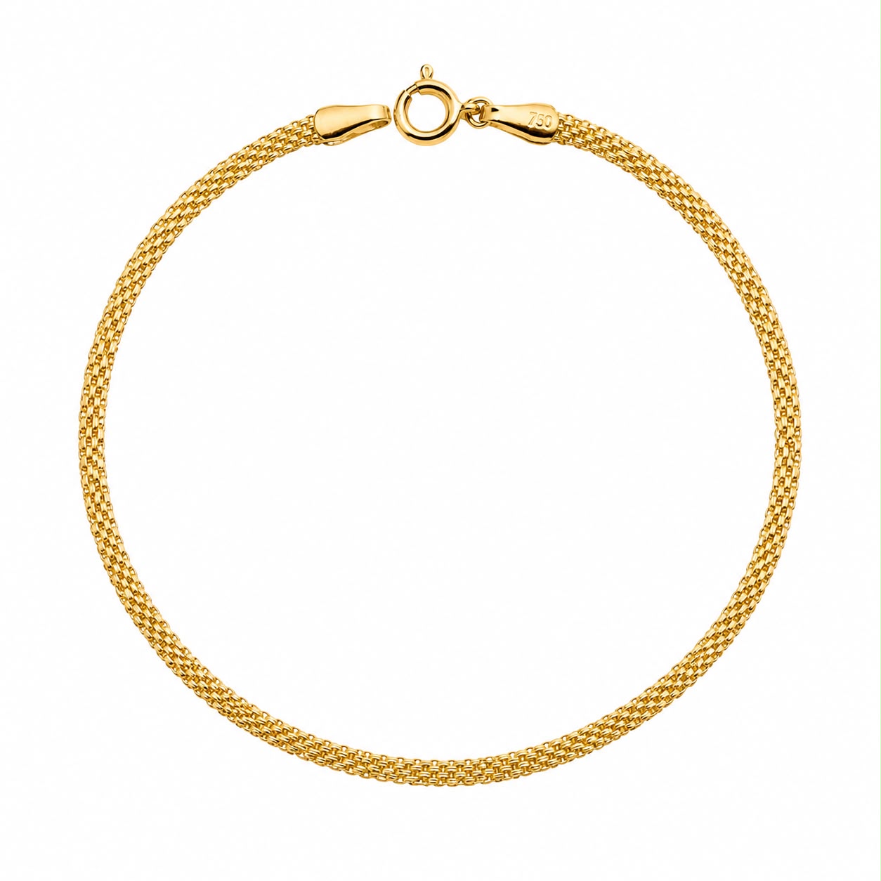 18k gold carpet bracelet, 1.75g, 19cm