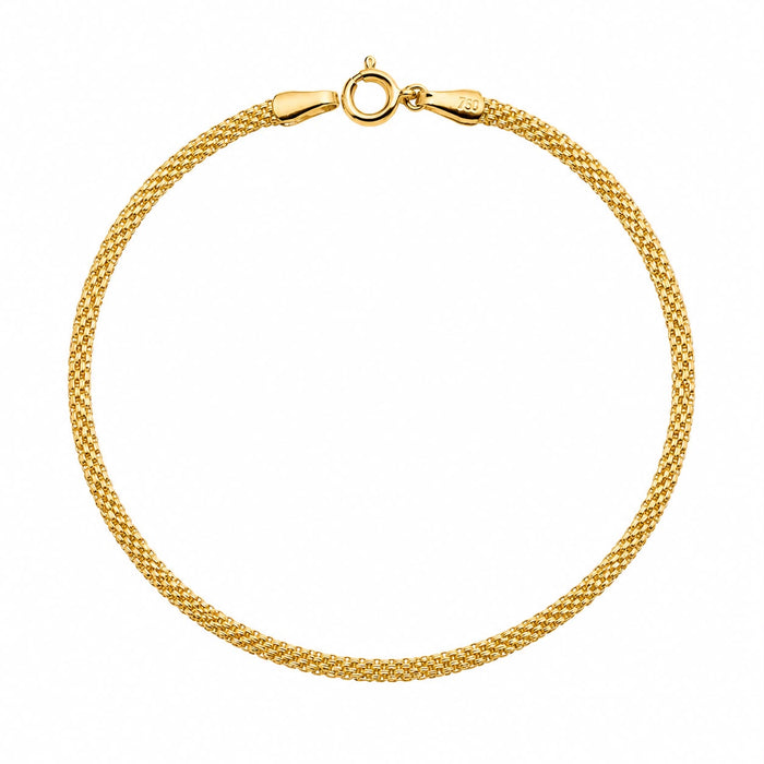 Bracelet en or 18k maille tapis, 1,75g, 19cm
