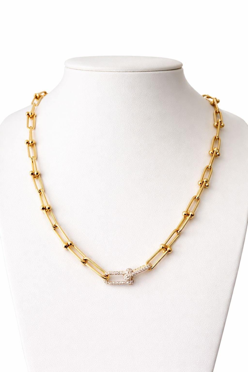 Collier d’or 18k, style hardware, 40cm, 9.74g image 0