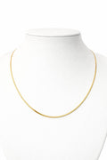 Chaîne plate fine d’or 18k, 40cm, 1.20g image 0