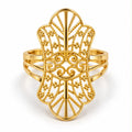18k gold power ring, size 8, 1.86g