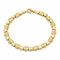 18k gold hearts bracelet, half mate, 18cm, 5.65g