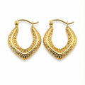 18k gold earrings, 1.73g