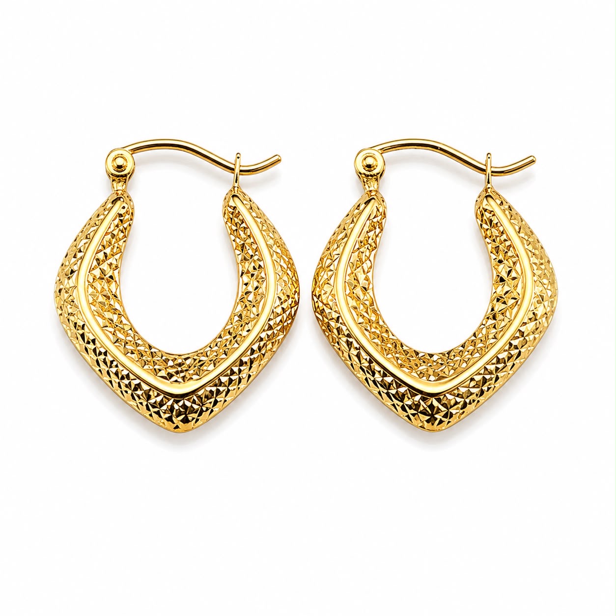 18k gold earrings, 1.73g
