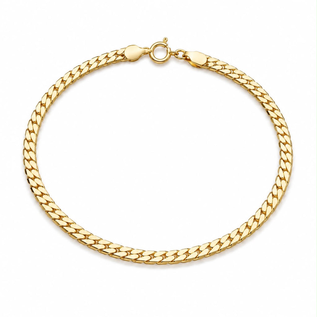 18k gold cobra bracelet, 19cm, 4.19g