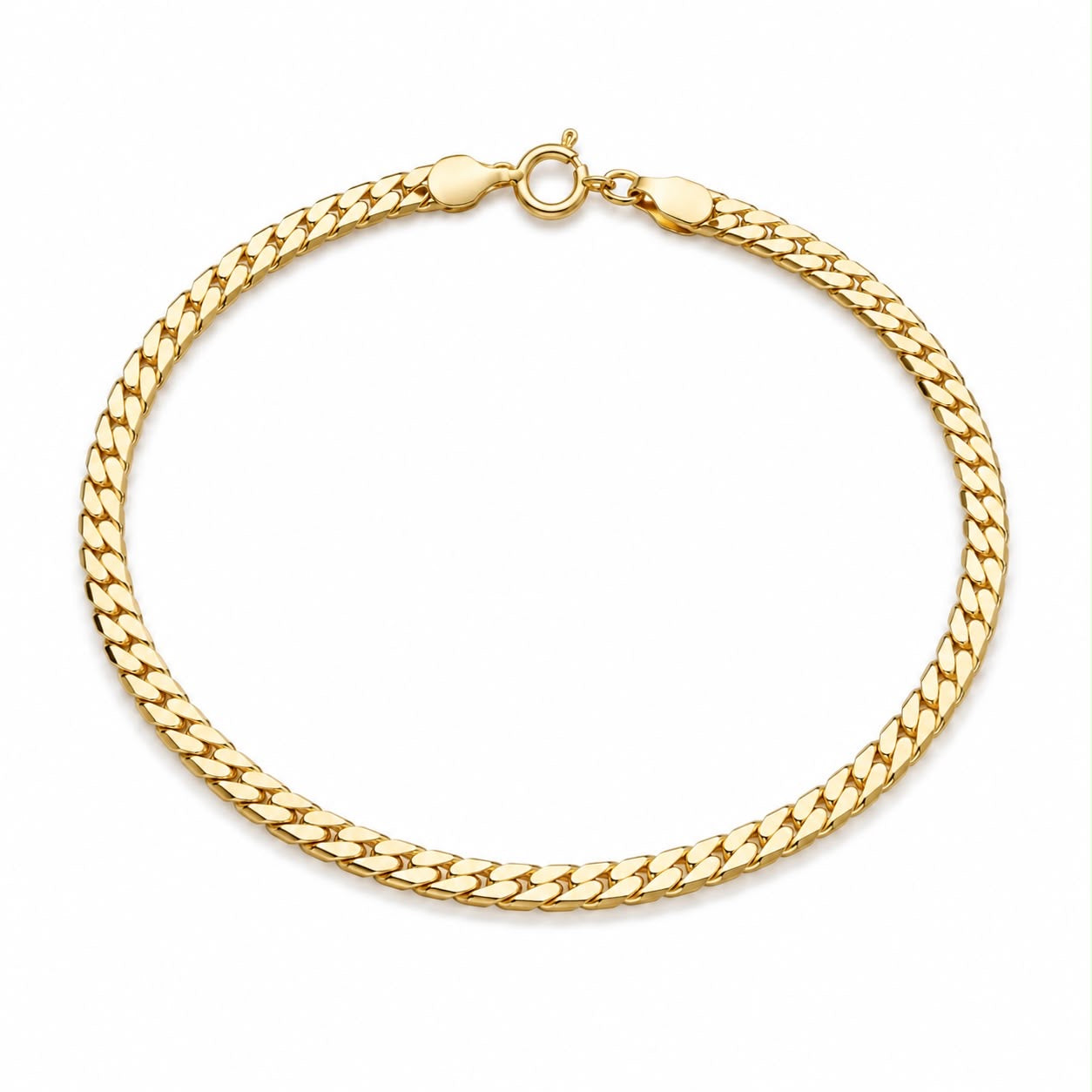 18k gold cobra bracelet, 19cm, 3.03g