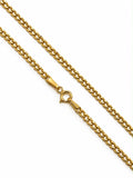 18k gold thin Cuban links chain, 45cm, 1.89g
