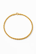 18k gold rope bracelet, 19cm, 1.50g