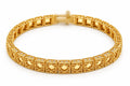 18K Gold Textured Bracelet, 17cm, 13.93g
