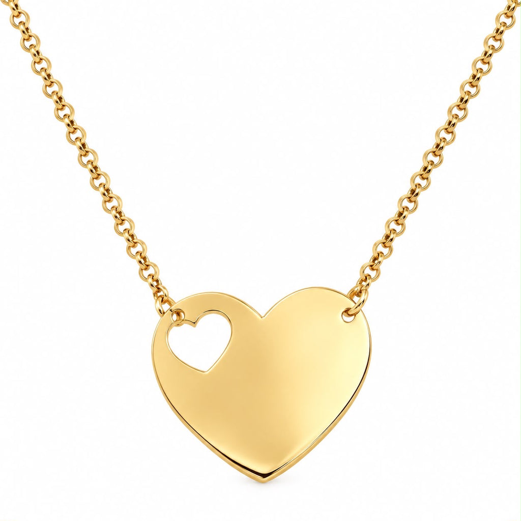 Chaîne Tauco cœur en or 18 carats, 45 cm, 2,54 g