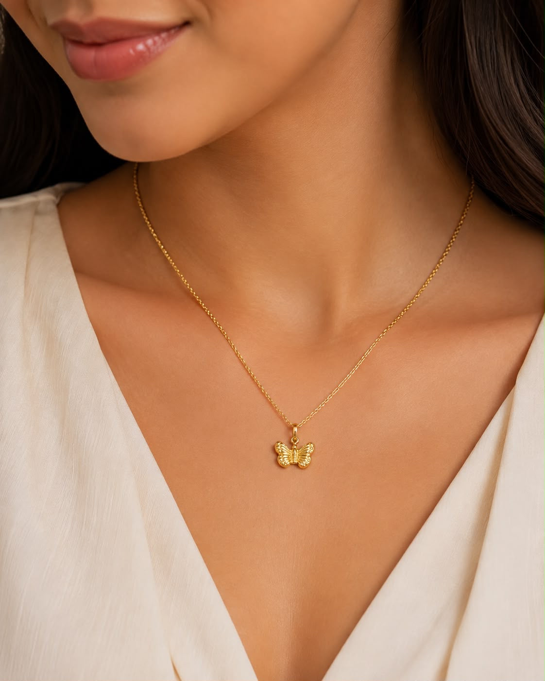 18k gold butterfly pendant, 0.94g