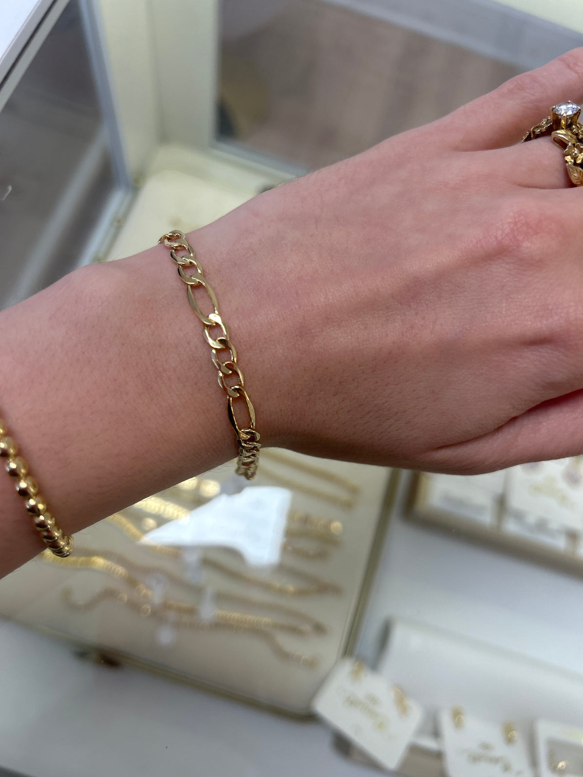 Bracelet Figaro en or 18 carats, 19 cm, 3,72 g