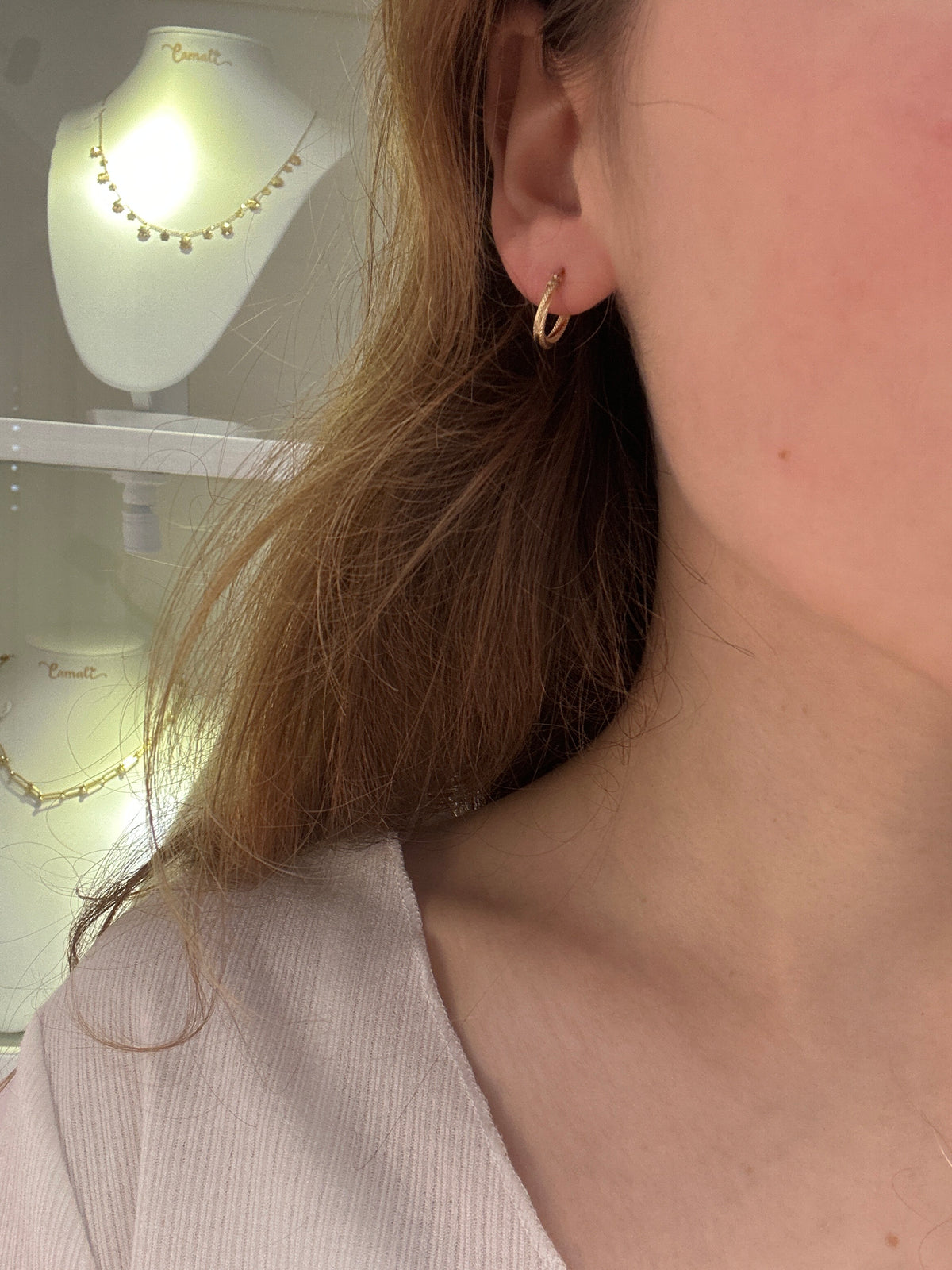 Créoles torsadées en or 18 carats, petites 10 mm, 0,79 g