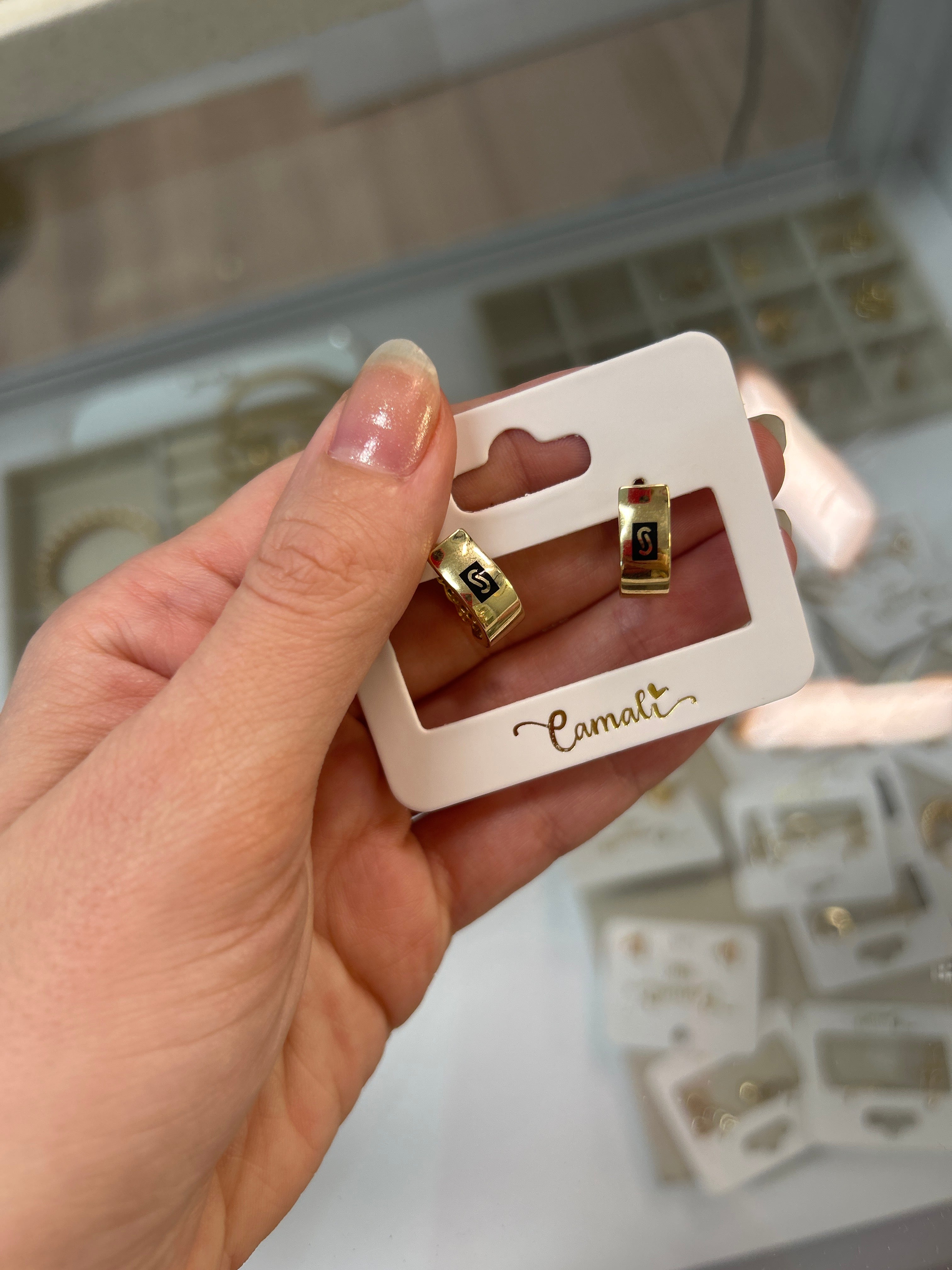 18k gold Milano earrings, clip type, 3.49g
