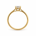 18k gold wedding ring with lab zirconia, size 7, 1.97g total weight
