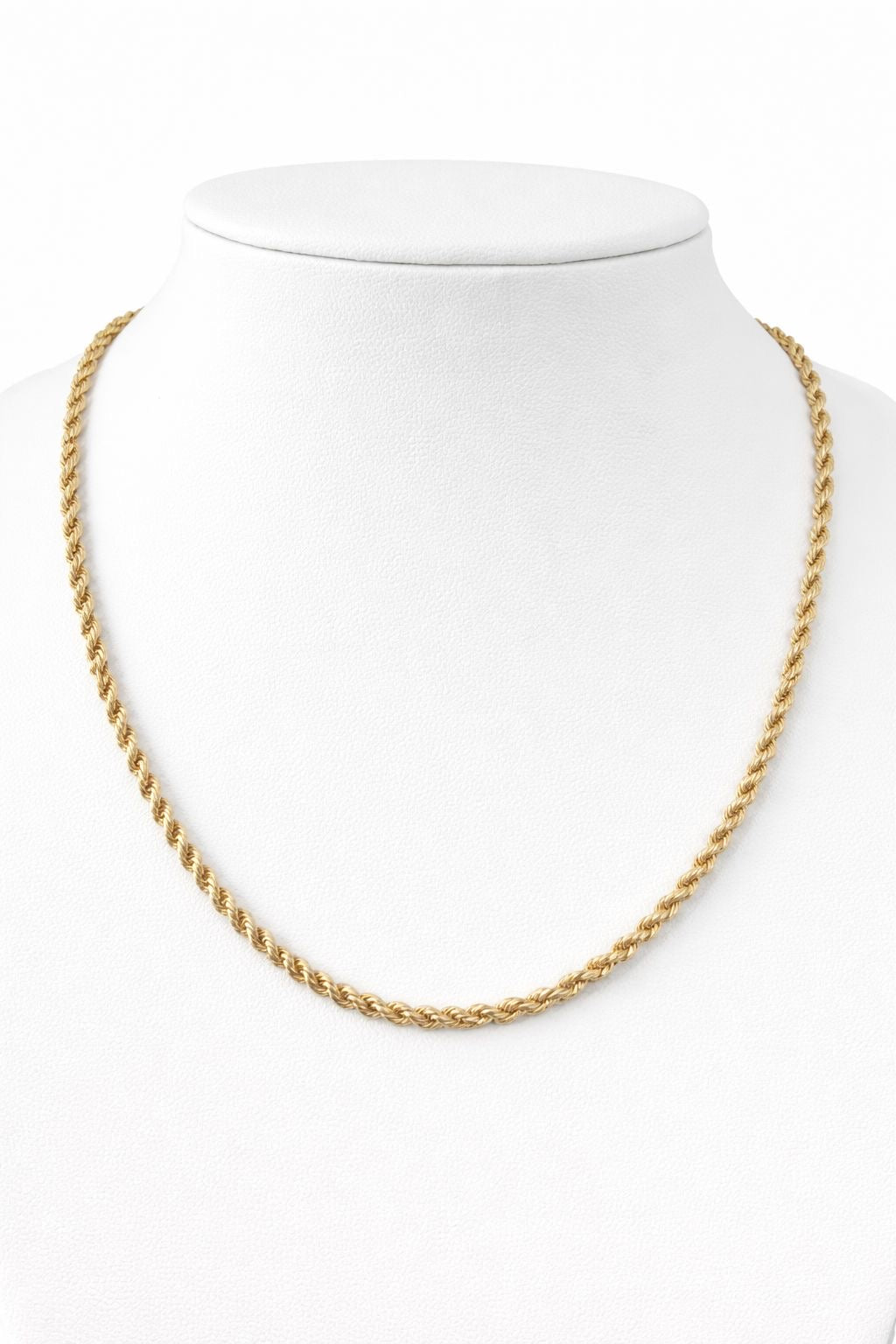 Chaîne corde en or 18 carats, 45 cm, 3,22 g