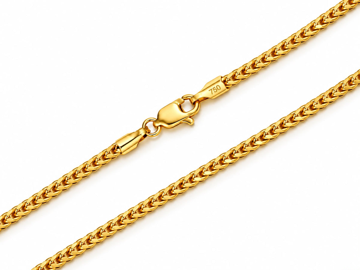 18k gold Franco chain, 2.5mm thick, 55cm, 7.48g