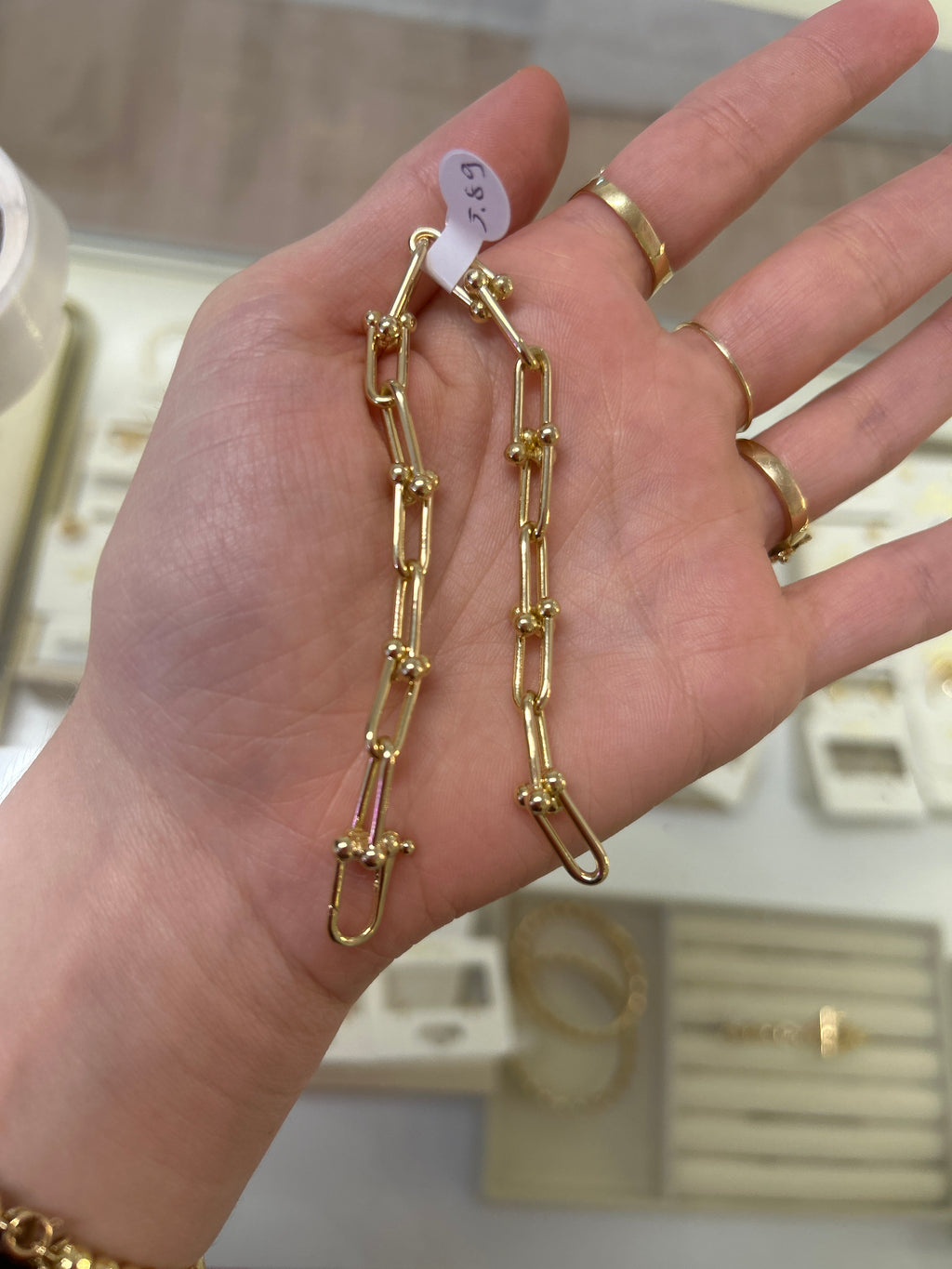 Bracelet en or 18k inspiré du modèle hard/wear, 18 cm, 5,89 g