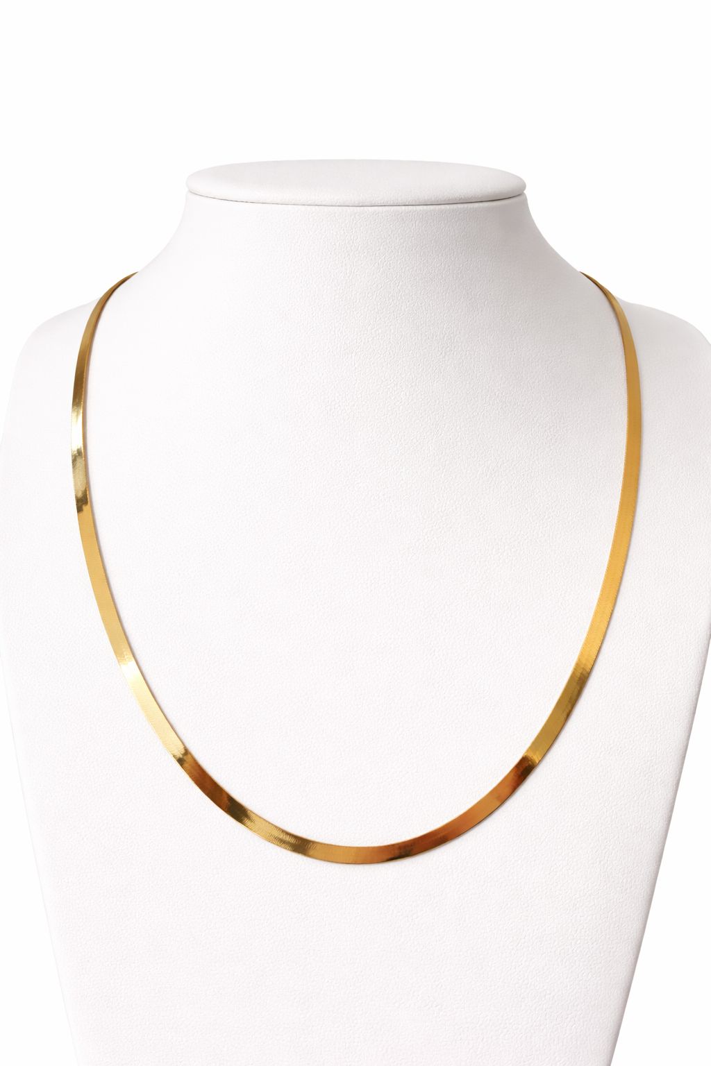 18k gold flat chain, 4mm thick, 45cm, 6.92g