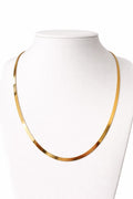 18k gold flat chain, 4mm thick, 45cm, 6.92g