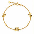 18k gold butterfly bracelet, 18-19cm, 1.70g