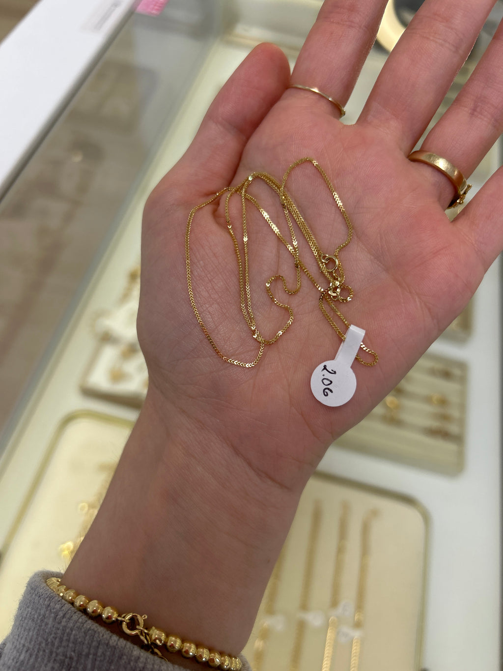 18k gold franco chain, 50cm, 2.06g